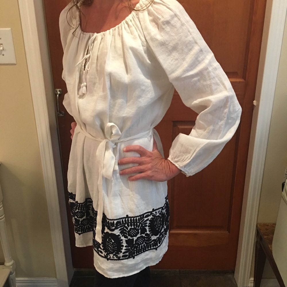 J Crew Cotton Embroidered Tunic